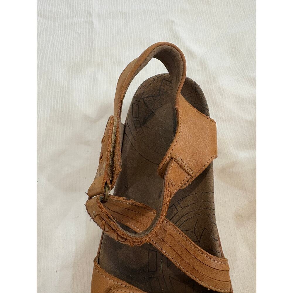 Taos Zenith Sandal Brown Leather Women 6 Comfort Adjustable Z-Strap Arch Support - Picture 6 of 13